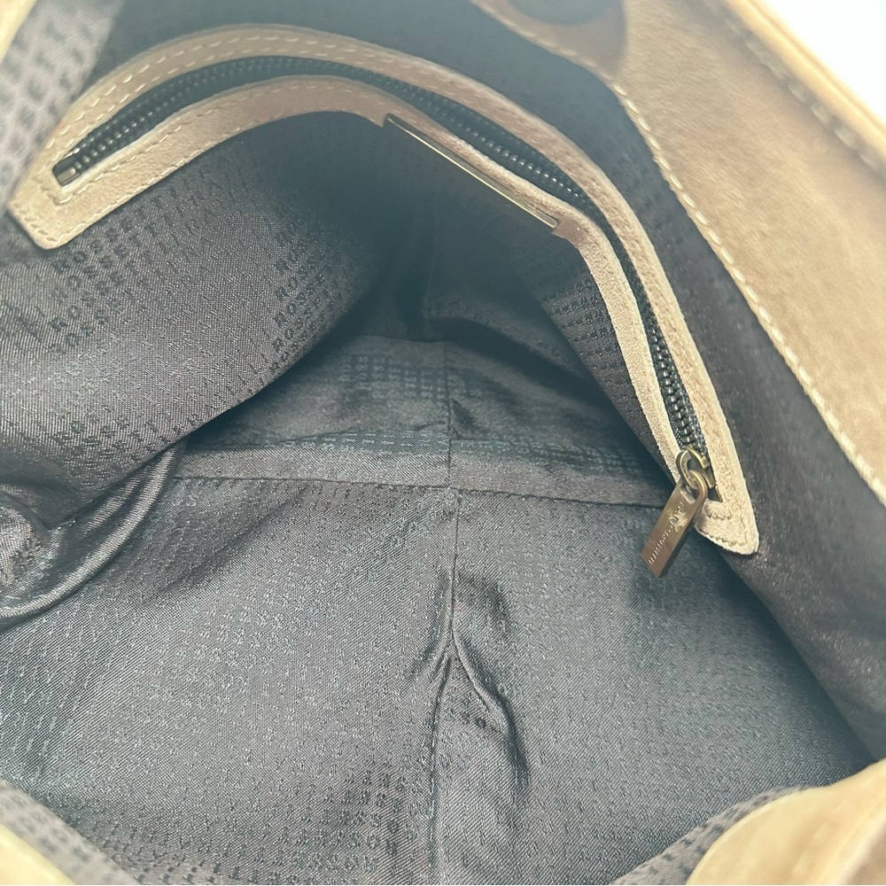 SOLD - Rosetti taupe suede studded hobo handbag, suede - Picture 12 of 15